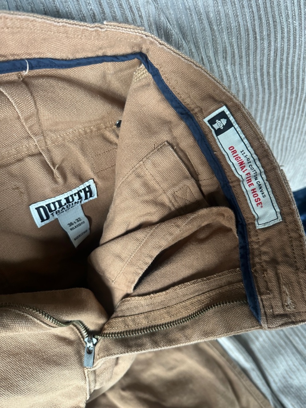 Duluth Trading Co Tan Work Cargo Pants with Multiple Pockets
